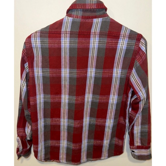 Frost-Proof Plaid Long-Sleeved Flannel Cotton Buttoned Down Boyfriend Style Top - Picture 10 of 16